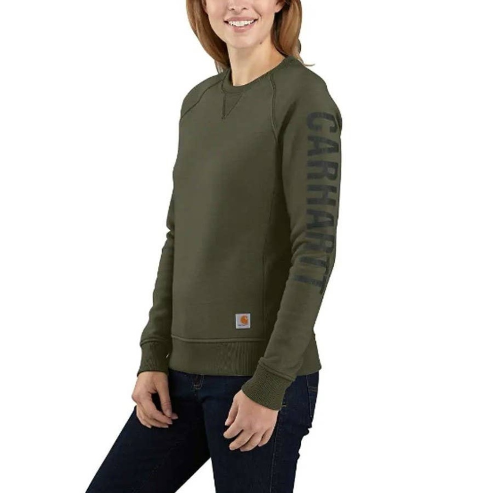 Carhartt Women's Sleeve Logo Crewneck Sweatshirt